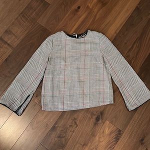 Zara Plaid Top